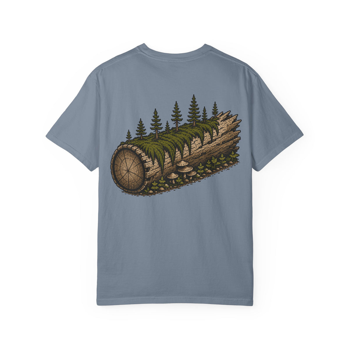 Fallen Log Regrowth (Back) with Stacked Logo