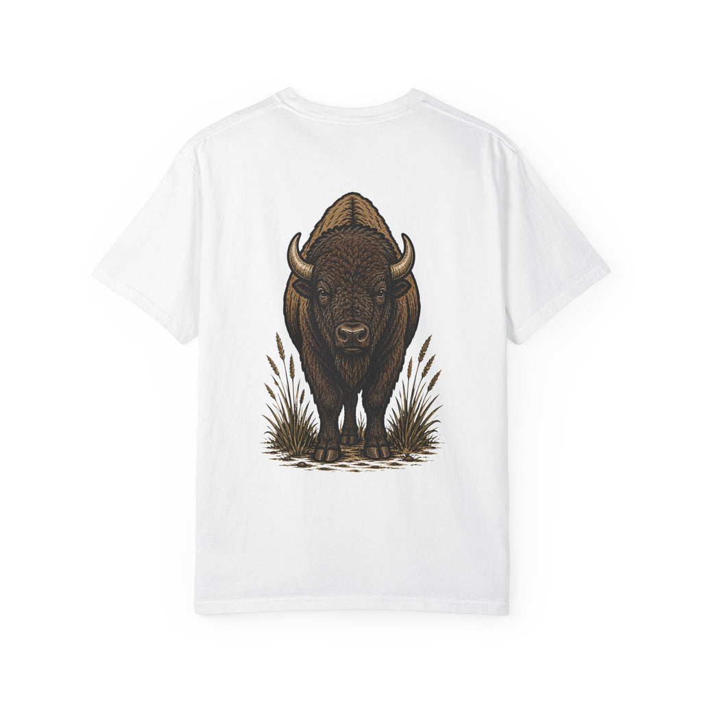 Bison (Back) with Stacked Logo