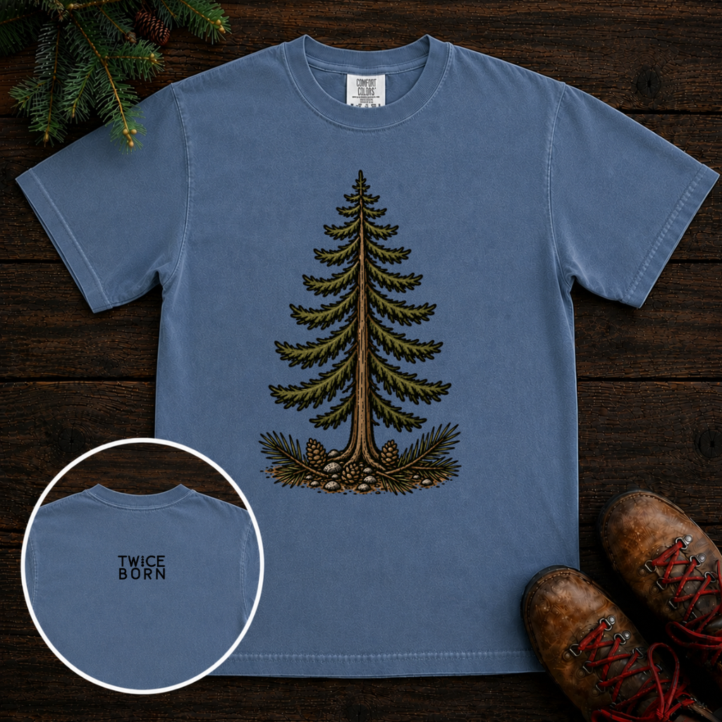 Pine Tree (Front) with Stacked Logo