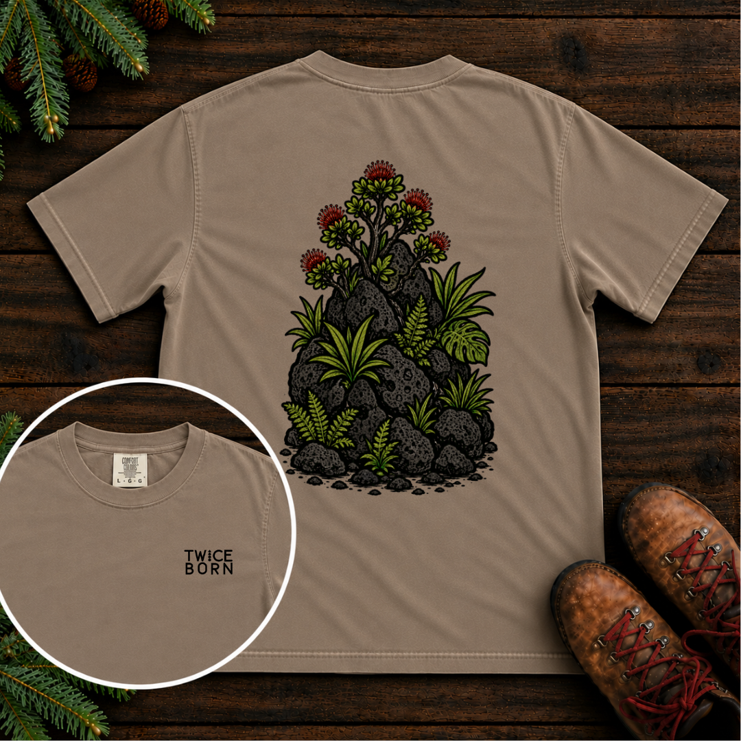 Volcanic Growth (Back) with Stacked Logo
