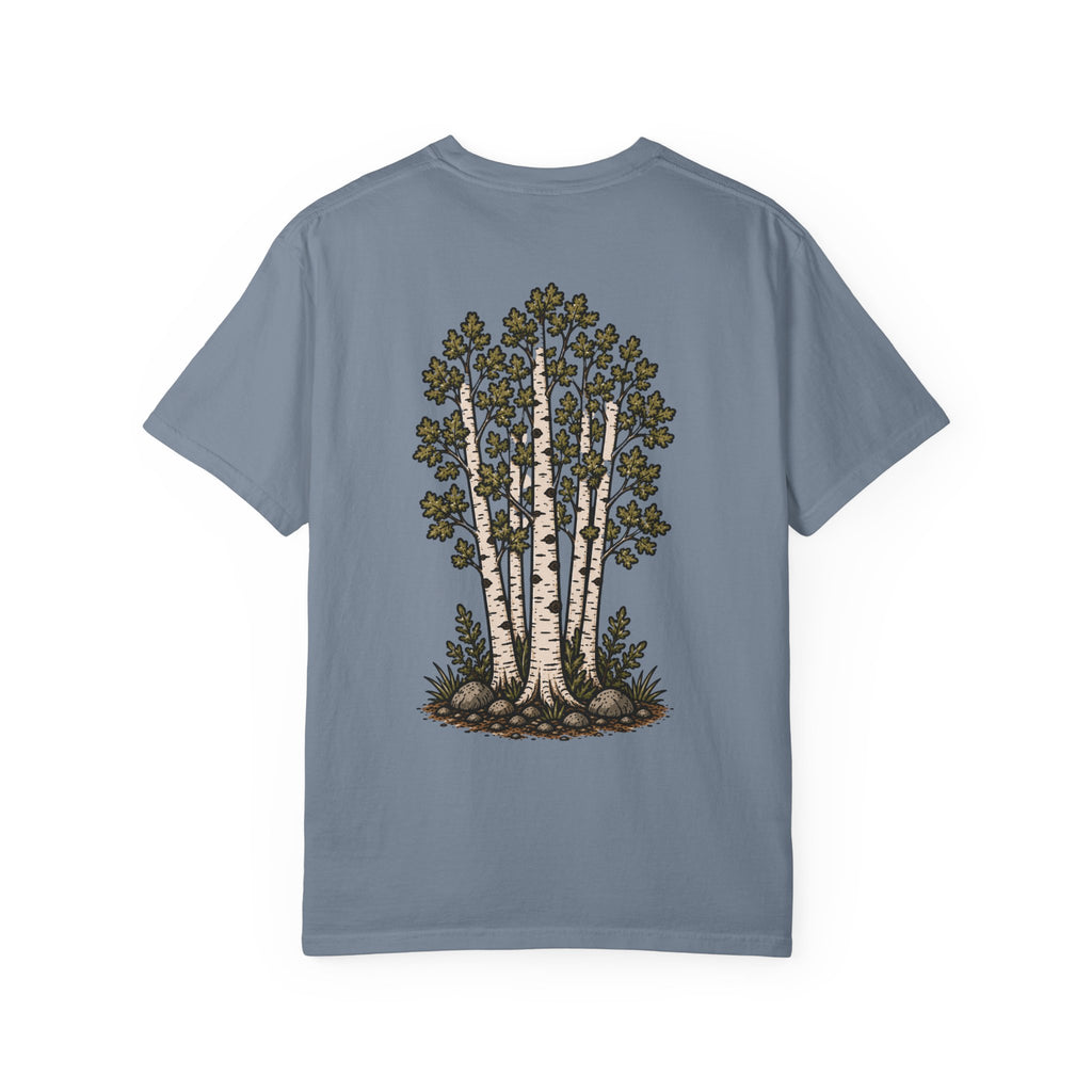 Birch Tree Cluster (Back) with Stacked Logo