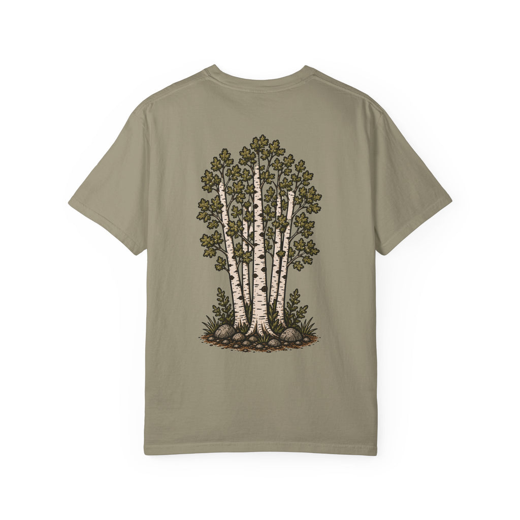 Birch Tree Cluster (Back) with Stacked Logo