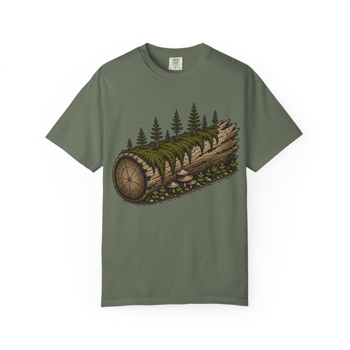Fallen Log Regrowth (Front) with Stacked Logo