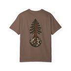 Pine Emerging from Stone (back) with Stacked Logo