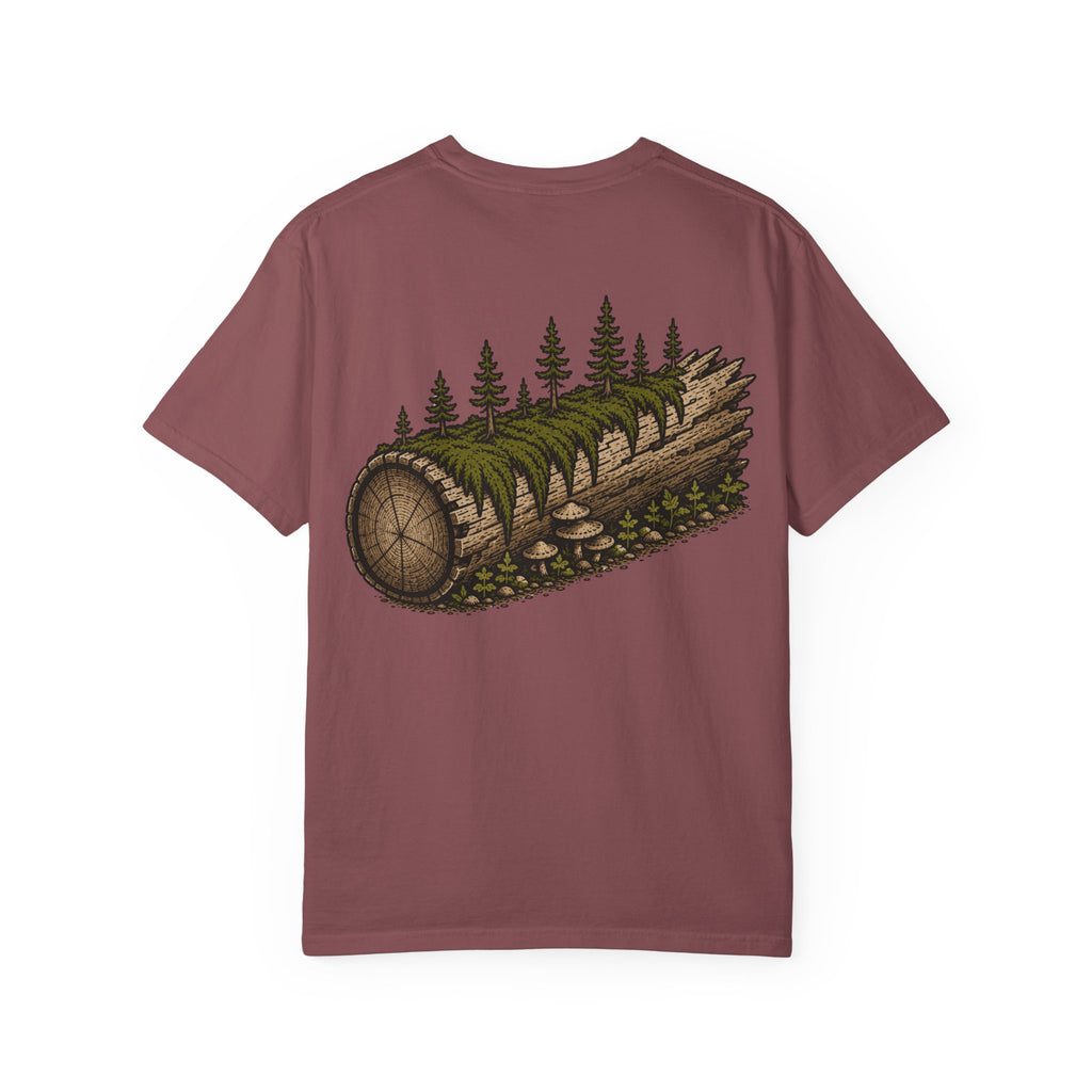Fallen Log Regrowth (Back) with Stacked Logo