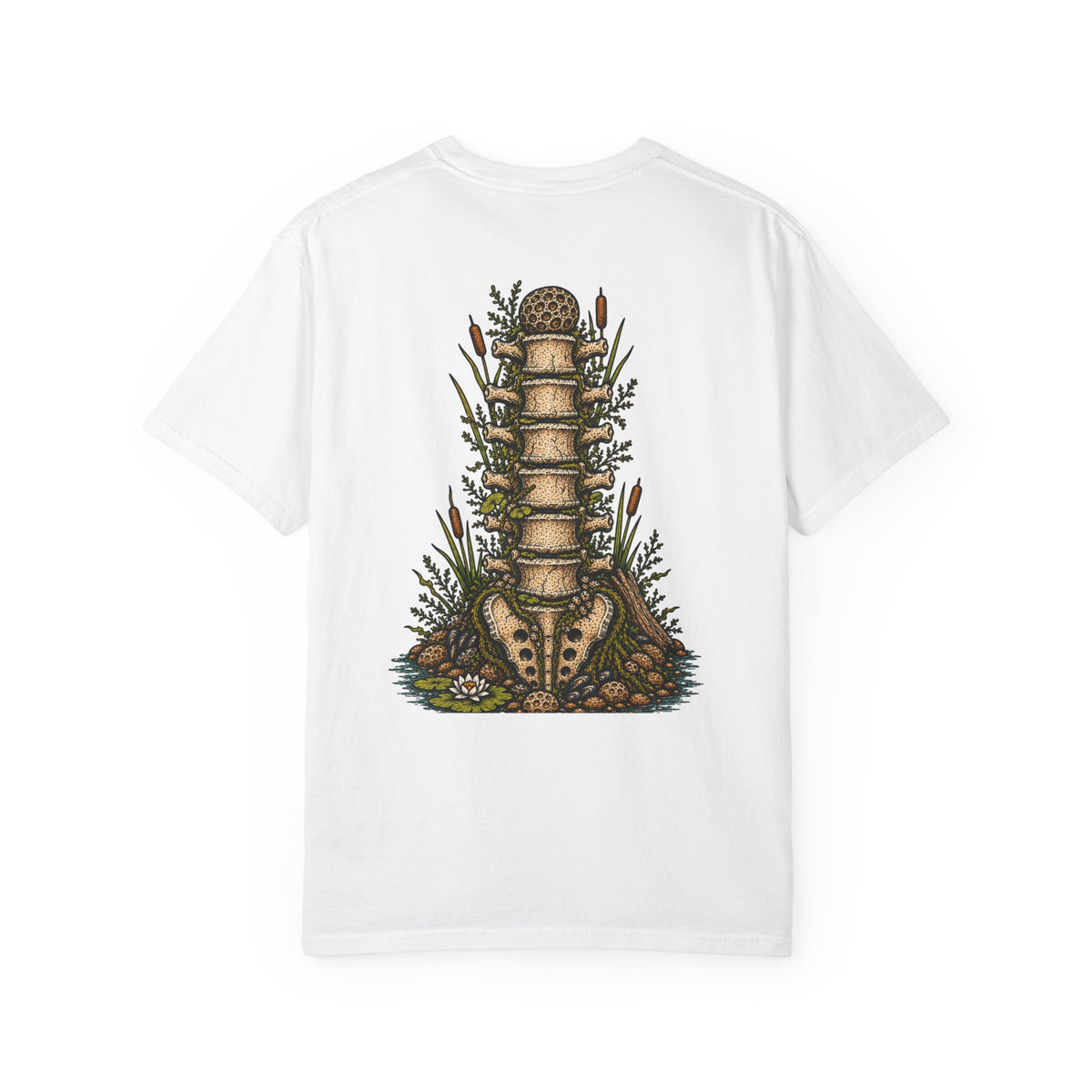 Freshwater Spine Collection - Petoskey Stone  (Back) with Stacked Logo